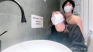 Cheating With My Husbands Friend In Toilet.... He Came On My Hair - Miuzxc / Sex Viet