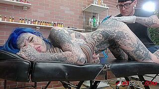 Amber Luke gets a butthole tattoo and a good fucking