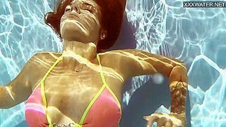 French Model Enjoys Herself Underwater