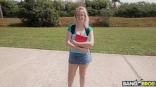 Annie Archer - Nerdy Blonde Takes Big Dick