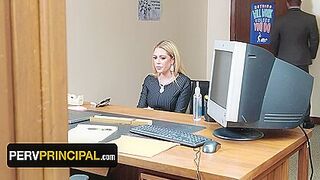 Petite Stepmom Vivianne Desilva Satisfies The Kinky Principal To Avoid Expulsion