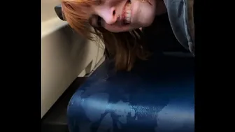 Pixie Pink Public Pissing and Squirting in a Busy Train During the Day