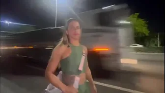 WIFE BEING FOLLOWED AND AT THE END IT'S HOT FOR THE STRANGER