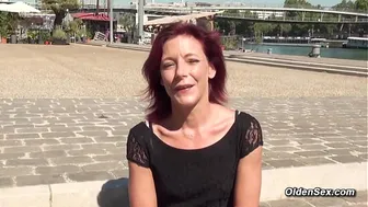 Stunning redhead amateur mature lady fucked on a vacation