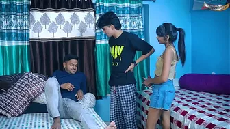 DESI VIRGIN GIRL HARDCORE FUCK WITH HER TWO FIREND'S WHEN SHE WAS ALONE AT HOME FULL MOVIE ( HINDI AUDIO )