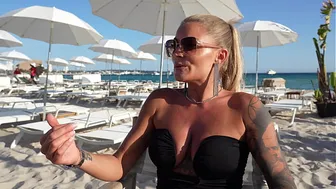 Marie is having sex with a handsome Italian in a bedroom while her husband watches