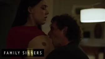 FAMILY SINNERS - Horny Stepbro Sneaks In His Stepsis's House And Seduces Her Making Her All Wet And Ready To Fuck