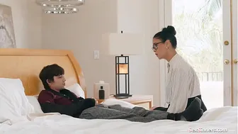 Teacher gives student a HELPING HANDjob