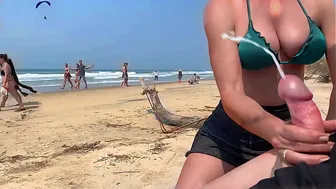 Ejaculation in front of everyone. She refused to stop until I cum.
