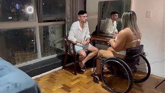 Doctor fucks wheelchair user in office during anal consultation