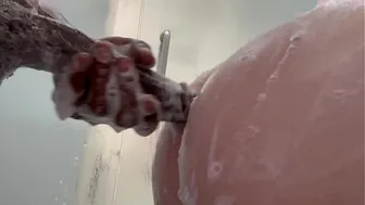 Mom left the house, and she couldn't wait - stepdaughter's fantasy became real when stepdad's massive 12-inch BBC slid into her tight hole, giving her hard anal she secretly craved, moaning under the hot shower water.