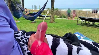 Don't pay attention to them - show everyone how you cum!