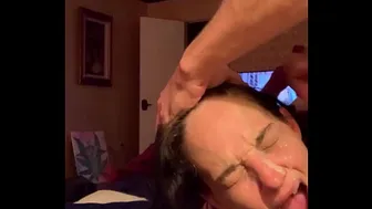 Fucked her brains out for college tuition Older woman double jizz facial