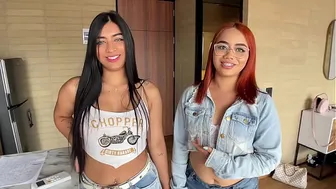 BBW Teens double blowjob and rimming old man