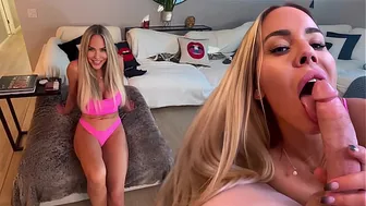 Blonde Big Titty Bombshell Destroying The Neighbors Cock