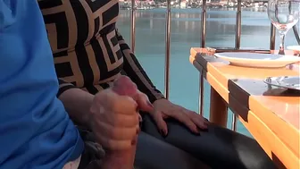 PUBLIC! JERKED OFF A HOT COCK IN A RESTAURANT