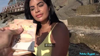Beach Babe Fucked on a Public Beach and then in Private Swimming Pool - Public Agent
