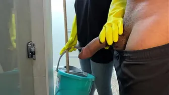 the hotel maid caught me masturbating and decided to help me - she gave me her pussy but didn't let me fuck her ass