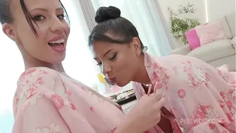 The Puke Geisha's starring Elisa Santos and Ob Slave a Intense Scene Doing Anal, Drinking and Piss