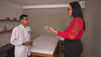 TubeLatina MILF BBW gets fucked in her huge ass by her amateur masseur's big cock, Fuck this pussy quietly!