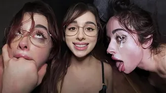 Addicted To Cum - Busty Whore Licks The Floor