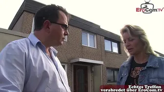German housewife approached on the street for sex