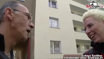German grandpa looks for a woman to have sex with on the street