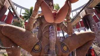 A huge dick against Lara Croft's tight ass in an arena where 1,000 spectators are watching. 3D Hentai Game Animation 3D Hentai Game Animation