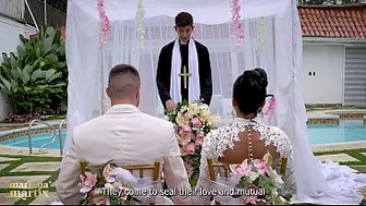 The Martix Wedding Chapter IV - Mariana Fucks the Priest in a Bathroom After Getting Married