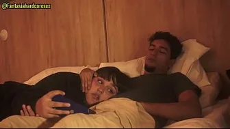 My stepsister notices my perverse intentions to fuck her throat and she lets me (we almost get caught)