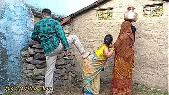 Indian Step Mother-in-law And Step Wife Fucked by Her Step Son in-law - Hindi Clear Audio (Threesome Sex)