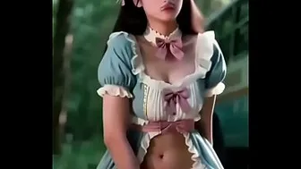 AI - generated Asian girl with big shaved pussy has sex