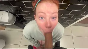 I Love Worshipping Cock And Swallowing Cum In A Public Toilet