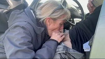 BLOWJOB IN THE CAR - I WANT TO SUCK YOUR COCK HERE AND NOW, CUM IN MY MOUTH