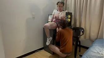 Curvy Latina Student Katty does WHATEVER it takes to pass her Anatomy Exam