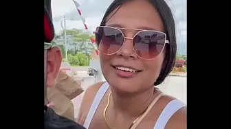 Hot Latina gets fucked in public by her lover