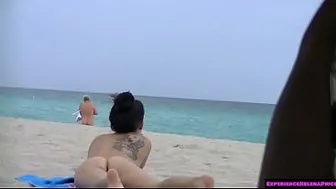 Exhibitionist Wife Allison Banks Teasing Nude Beach Voyeurs!