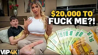 VIP4K. Sex with this Blonde with a Perfect body and Big Tits is worth every dollar