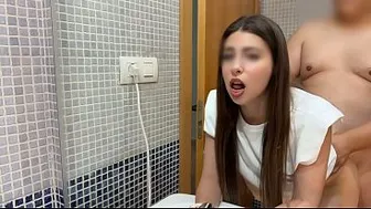 College girl paying rent this month to her 48-year-old landlord