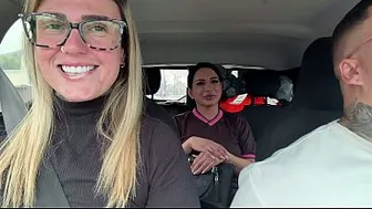 I called the aunt from daycare to have sex with us until she came all over our car! And her pussy was covered in cum.