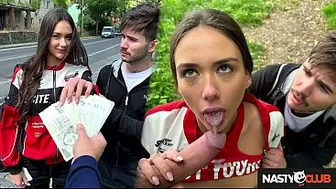 NastyClub - Naughty Vixi Rafi Cheating on Cuck Boyfriend in Outdoor Pickup Scene