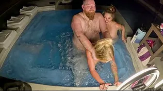 Hot Tub Threesome With Delaih Grace & Kiki Daire