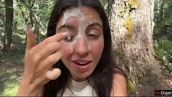 Horny Hitchhiker Wants To Suck and Fuck on A Camping Trip - Risky Public Sex and Cumwalk