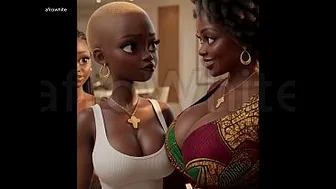 (AI Generated) - Sexy African black animated Ebony Big Ass Big Boobs Village Maiden Seduced Fucked Raw By Handsome Big Dick Prince