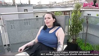 German neighbor gives the new neighbor a blowjob