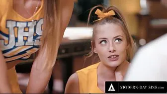 MODERN-DAY SINS - Anal-Loving Naughty Cheerleaders Seduce Their Coach For A Threesome