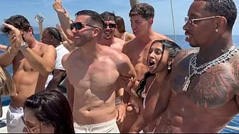 Orgy at sea with 10 whores in Barcelona, Spain, double penetration, lots of wild sex 7654q