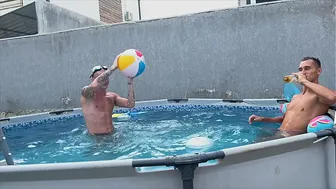 Fucked a friend's lustful wife after a pool party. Cumshot full of pussy cum
