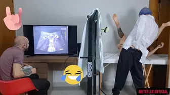 Cuckold takes wife to clandestine gynecologist for ultrasound!