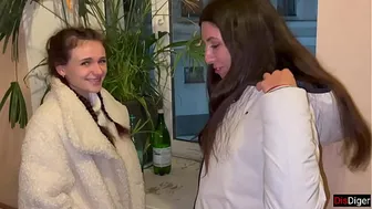 Public Pickup Teens and Rough Fucking Foursome Group Sex Party